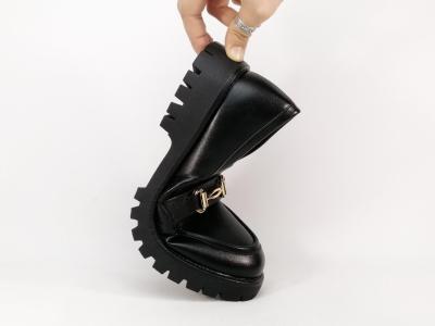 Mocassin noir femme grande taille confortable à pas cher CINK ME DMQ5-6 tendance