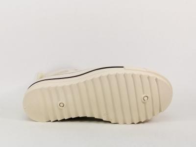 Basket montante femme toile beige destockage REFRESH 172200 confortable et tendance