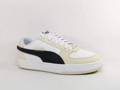 Basket homme PUMA caven 2.0 en destockage  pas cher cuir beige blanc tendance