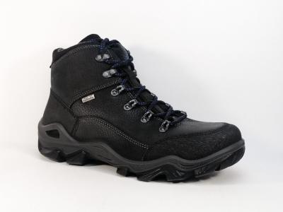 Chaussure randonne en cuir waterproof noir destockage IMAC 803918 homme