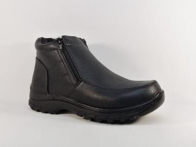 Chaussures fourres homme  pas cher hiver grand froid double zip SWEET'R cemela noir
