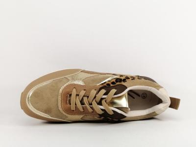 Basket grande taille femme chic camel leopard CINK ME DML-351 à pas cher