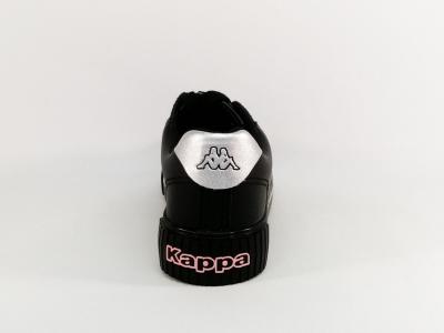 Basket noire femme tendance habillée destockage KAPPA logo tudy à pas cher