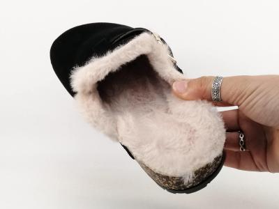 Sabot fourré femme chaud noir tendance à pas cher CHIC SHOES R116