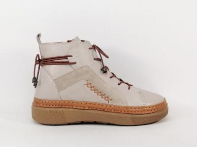 Bottines femme cuir souple originales et confortables PEDRO TORRES 7481VI gris camel