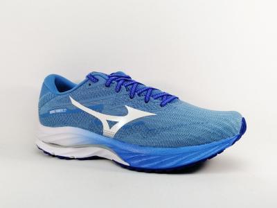 Chaussures running homme destockage MIZUNO wave rider bleu confortable  pas cher