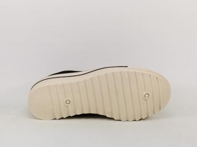 Basket femme toile noire confortable et tendance destockage REFRESH 172199