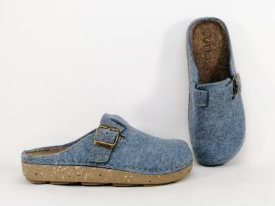 Sabot femme feutre recycl bleu CHIC & RELAX malpenza confortable