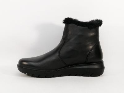 Bottines fourrées femme cuir noir waterproof confortables grand froid destockage IMAC 455870