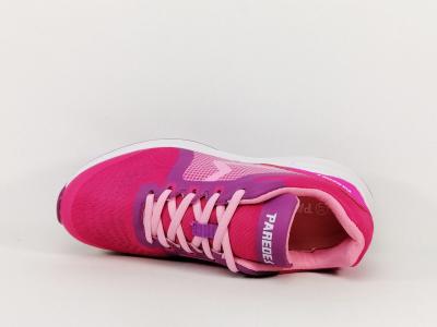 Chaussure de sport femme à pas cher à lacets rose PAREDES LD22134