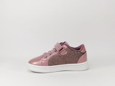 Basket tendance rose à velcro fille en destockage LULU CASTAGNETTE Safina