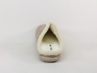 Chaussons mules fourrées femme CHIC & RELAX rabizo ecru confortable et de qualité