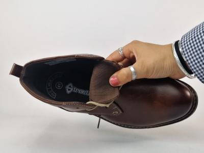 Bottines marron homme tendance STREETER tipa à pas cher confort lacets