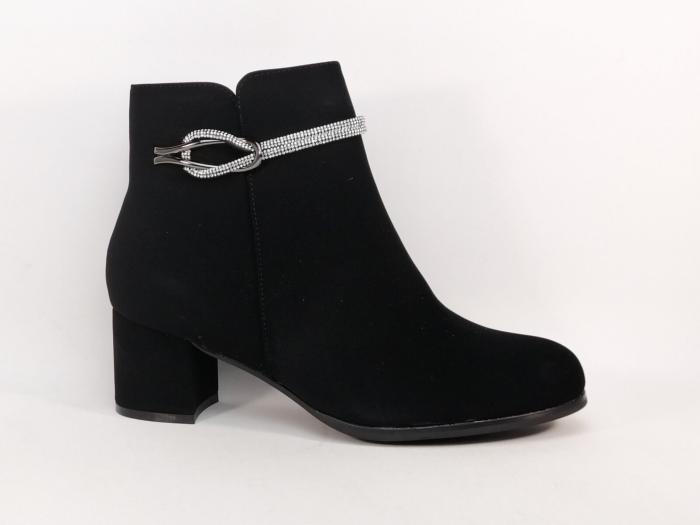 Bottine noire femme grande taille à talon chic tendance CINK ME DM850-2
