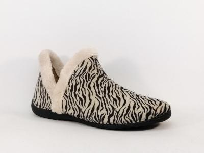 Chaussons montants femme tendance velours zebre original OUF ! mazard