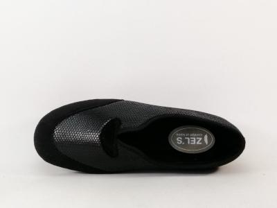 Pantoufle femme compensée noire tendance à pas cher ZEL'S 3221 souple
