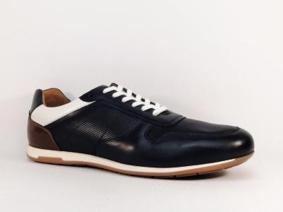Basket grande pointure homme en cuir marine destockage JOSEF SEIBEL colby 01 ocean  pas cher 