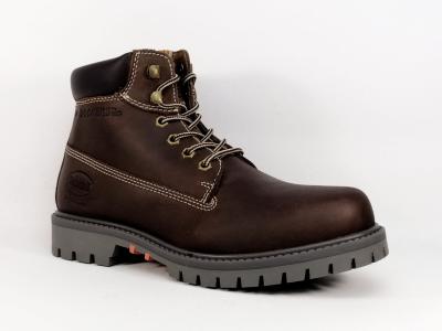 Boots homme cuir marron de travail rsistante et confort DOCKERS 53AX003  lacets
