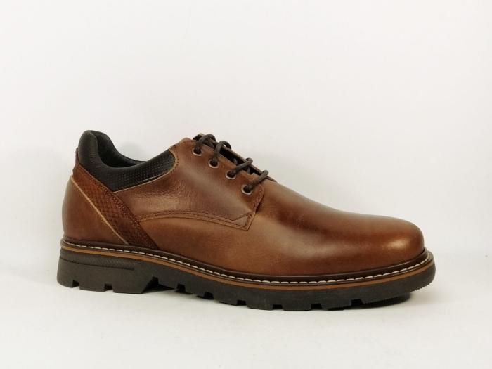 Chaussures de travail homme confortable résistante en cuir camel solide ORLAND 24123