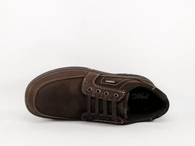 Chaussures homme pieds larges confortables cuir marron waterproof destockage IMAC 252468