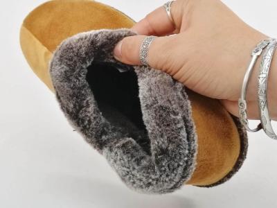 Pantoufles femme confort velours camel CHIC & RELAX RALOT tendance