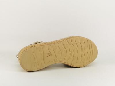 Sandale femme TAMARIS 28219 chic et confortable à pas cher en destockage cuir or tendance