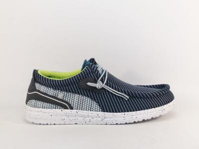 Chaussure été homme sans lacets toile marine souple à pas cher destockage XTi 143658