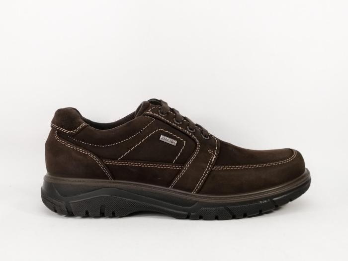 Chaussures homme pieds larges confortables cuir marron waterproof destockage IMAC 252468