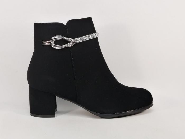 Bottine noire femme grande taille à talon chic tendance CINK ME DM850-2