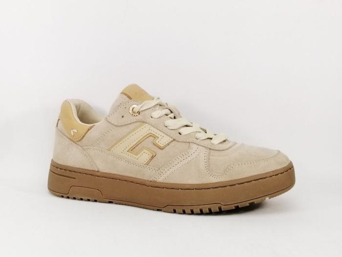 Basket de ville femme chic cuir beige confortable destockage CARMELA 161806 à pas cher