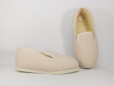 Charentaise femme made in France semelle feutre confort fourre laine BOSSI charente blanc cass