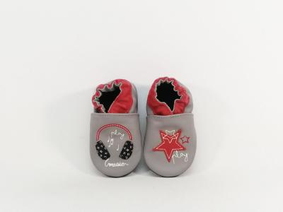 Chausson pour bebe naissance cuir souple ROBEEZ music play en destockage 0  6 mois