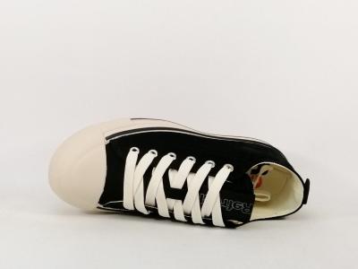 Basket femme toile noire confortable et tendance destockage REFRESH 172199