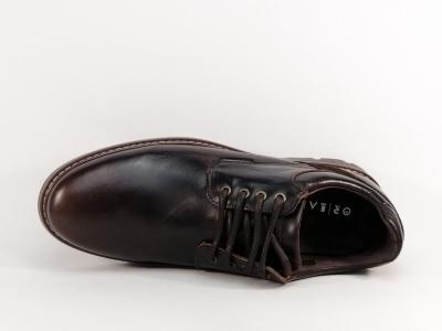 Chaussures de travail homme confortable résistante en cuir marron solide ORLAND 24123