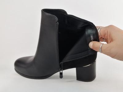 Bottine grande taille femme à talon chic noir CINK ME DM853-1 à pas cher